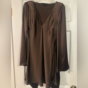Zara Chocolate Long Sleeve Dress